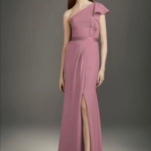 Blush pink Vera Wang bridesmaid gown